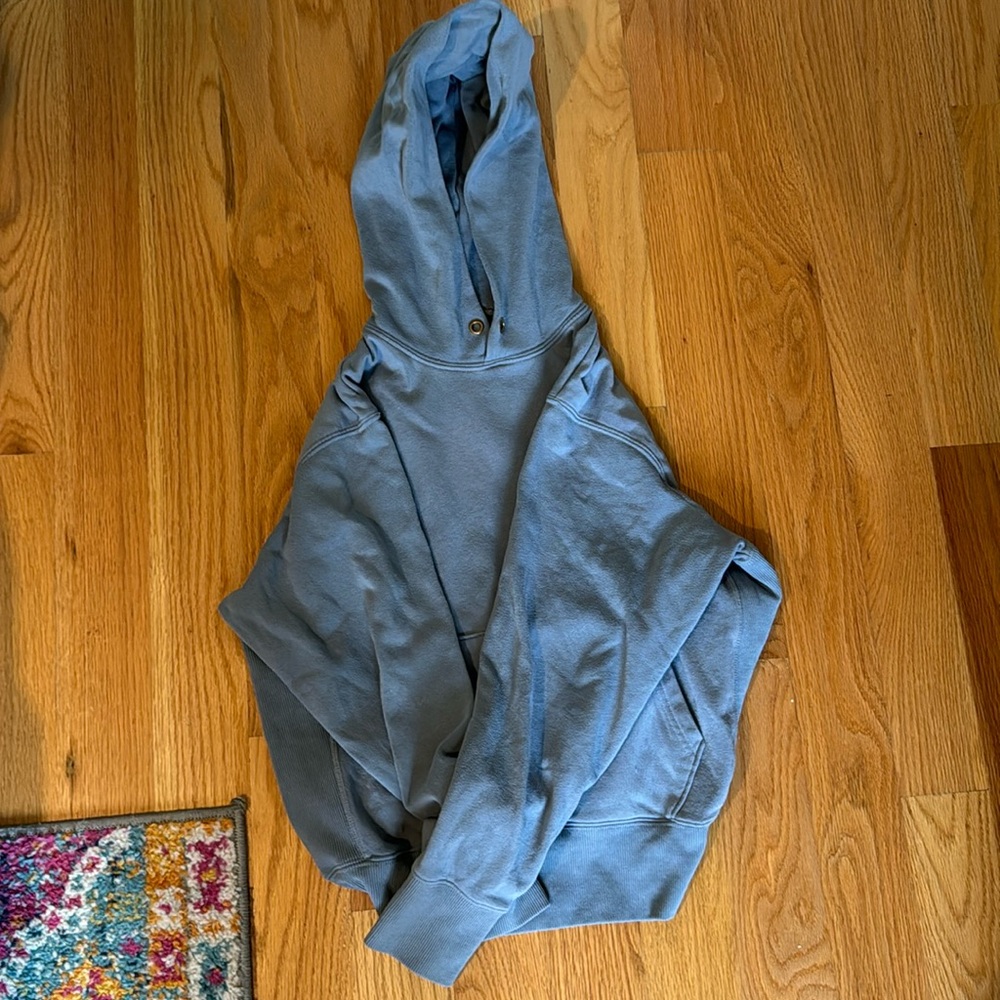 KatieJ washed out blue hoodie